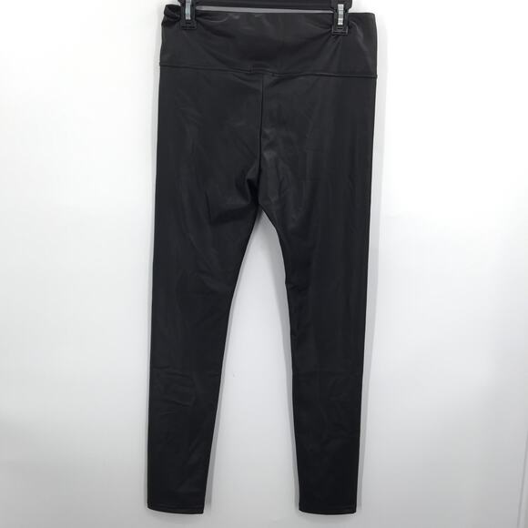 BP Faux Leather Perfect Control Leggings Pants High Rise Black LARGE NWT - Picture 3 of 3